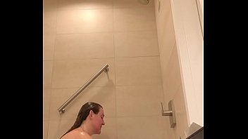 at hotel groping Blonde tranny sucks cock and gets fucked anally