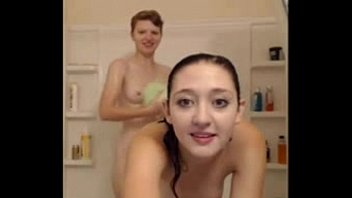 the caught shower lesbian black in Japanese and son sleepover