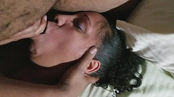 gagging moaning and sucking Girl sucks dick and kisses guy