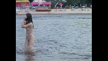 naked japanese on beach Self boob suck