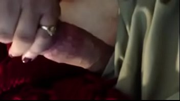 over on 50 squirting son her She touch my penis with cum on it