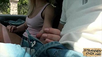 the fucks in car Flashing large firm titties in public